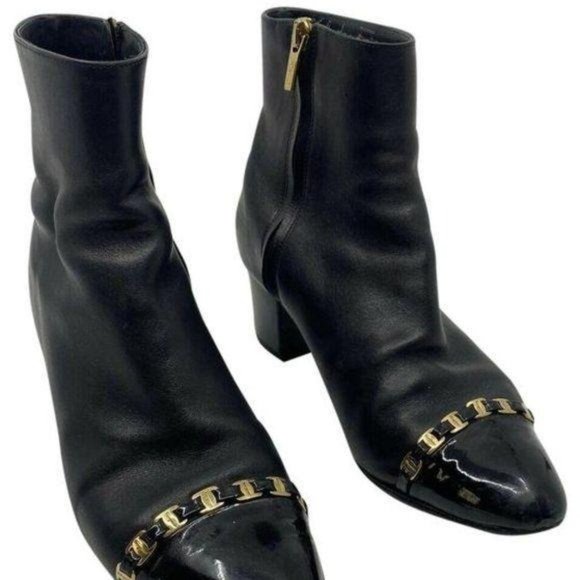 Salvatore Ferragamo Shoes - Msrp$730 SALVATORE FERRAGAMO Booties W/ Gold signa